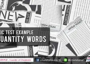 TOEIC TEST EXAMPLE : quantitiy words
