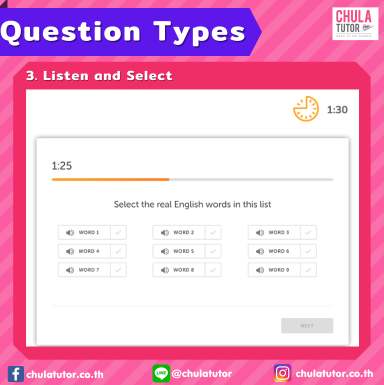 Duolingo English Test Listen and Select