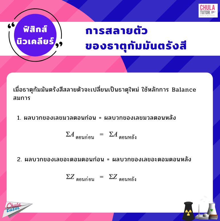 การสลายตัวของธาตุกัมมันตรังสี