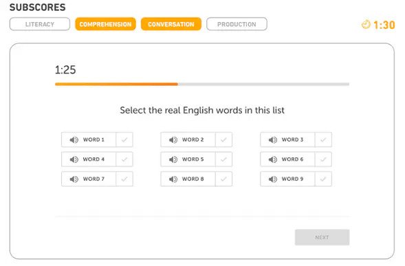 Duolingo Listen and Select