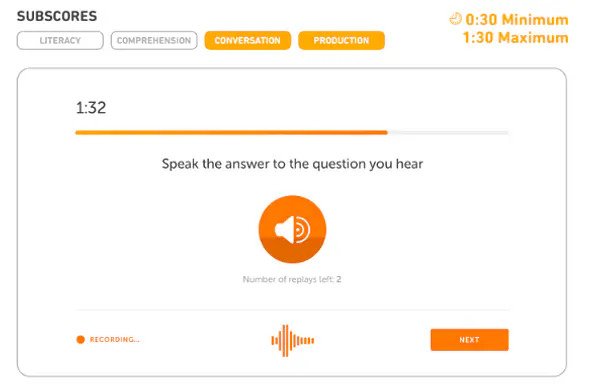 Duolingo Listen then Speak