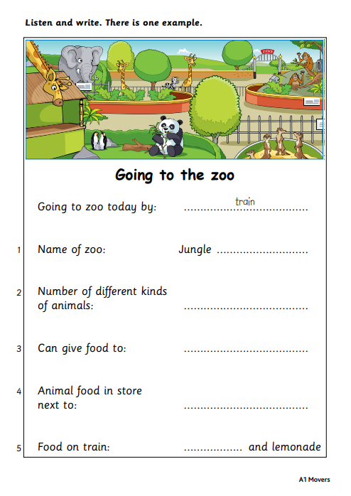 แนวข้อสอบ Young Learners English (YLE) Movers-1