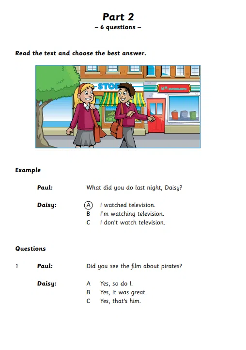 แนวข้อสอบ Young Learners English (YLE) Movers-3