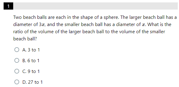 ตัวอย่างข้อสอบ SAT Math Additional Topics in Math