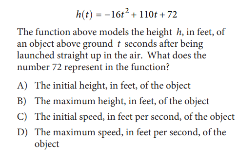 ตัวอย่างข้อสอบ SAT Math Passport to Advanced Math