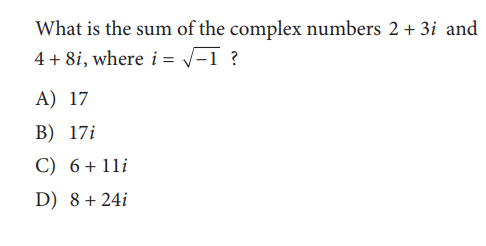 ตัวอย่างข้อสอบ SAT Math Passport to Advanced Math