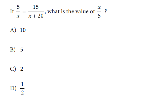 ตัวอย่างข้อสอบ SAT Math Passport to Advanced Math