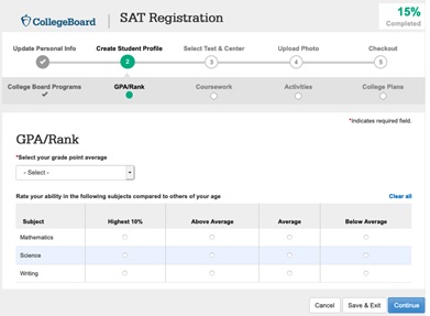 SAT Registration 14