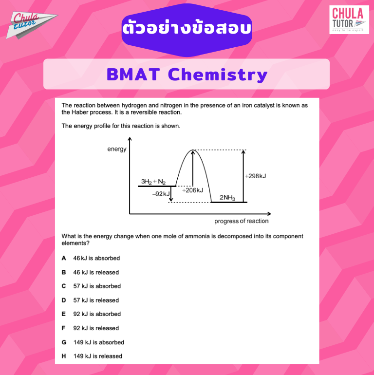 ข้อสอบ BMAT Chemistry